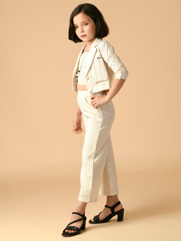 ALBION PREMIUM GIRLS SET CREAM SKIRT TOP