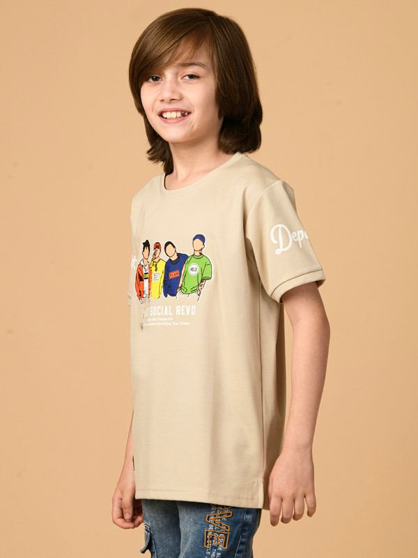 ALBION PREMIUM BOYS CREAM T-SHIRT