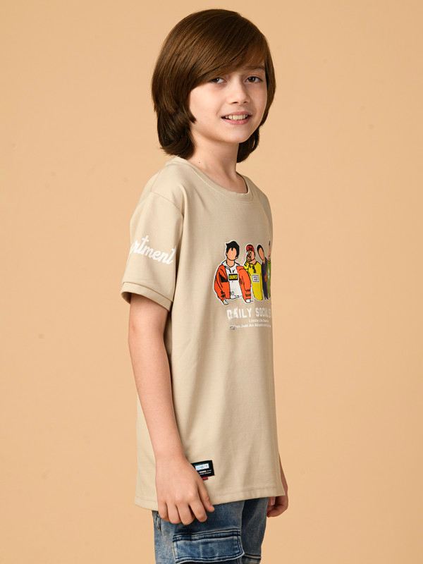 ALBION PREMIUM BOYS CREAM T-SHIRT