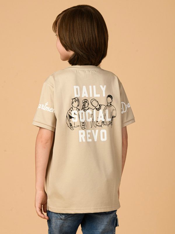 ALBION PREMIUM BOYS CREAM T-SHIRT