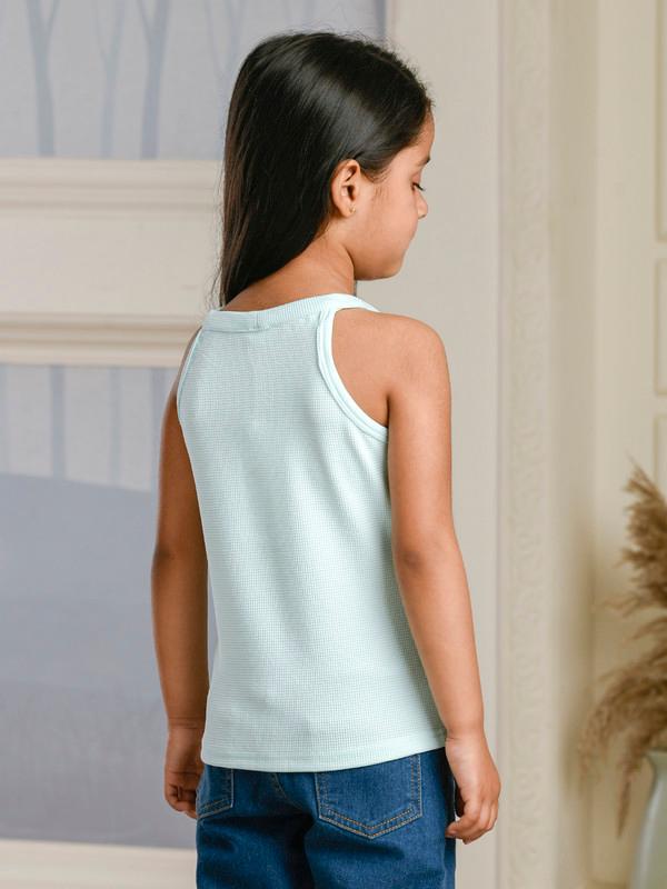 ALBION PREMIUM GIRLS TWEETY GREEN TOP