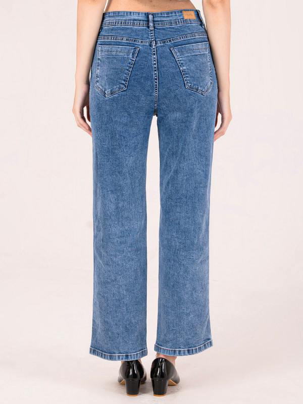 Albion Women Light Blue Smart Straight Jeans