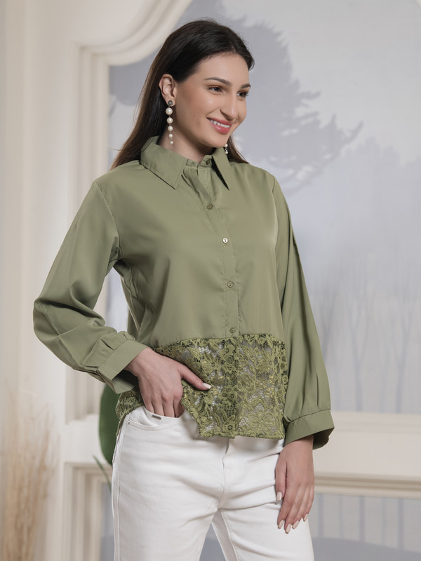 ALBION SMART LADIES GREEN TOP