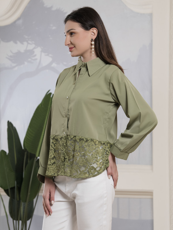 ALBION SMART LADIES GREEN TOP