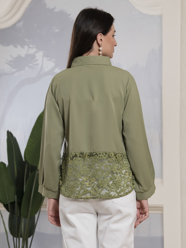 ALBION SMART LADIES GREEN TOP