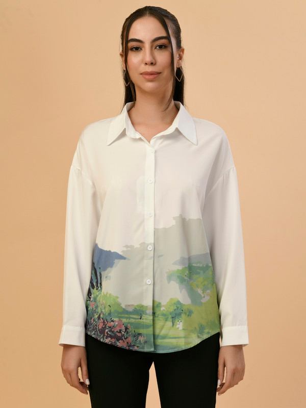 ALBION PREMIUM LADIES WHITE BLOUSON TOP
