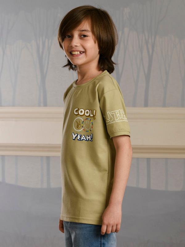 ALBION PREMIUM BOYS SHRUTI KOTHWADI GREEN T-SHIRT