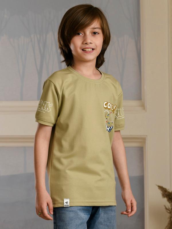 ALBION PREMIUM BOYS SHRUTI KOTHWADI GREEN T-SHIRT
