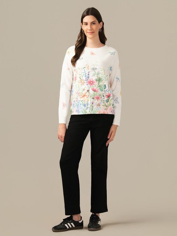 ALBION PREMIUM LADIES WHITE SWEATSHIRT