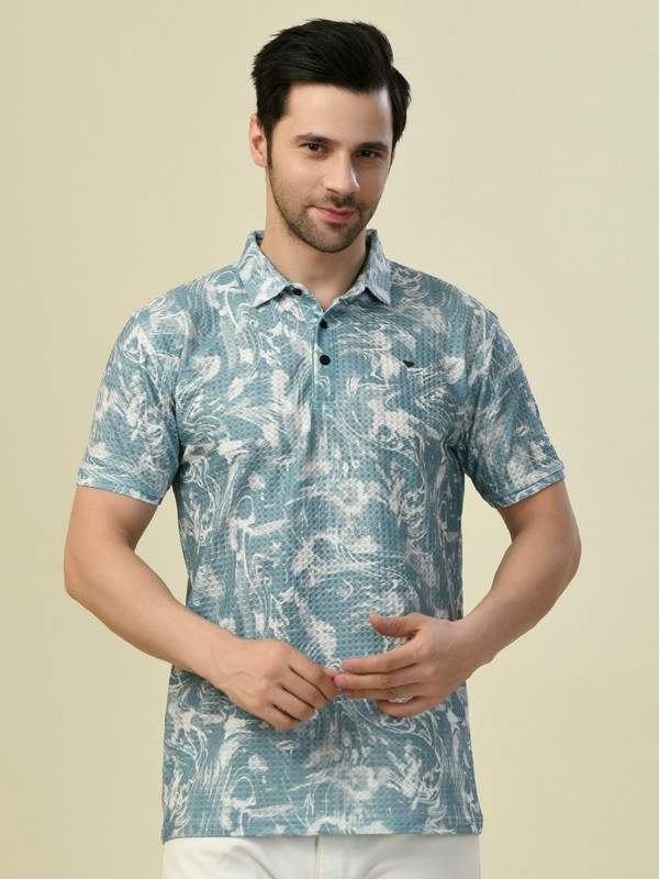 ALBION PREMIUM JAINI BLUE MENS T-SHIRT