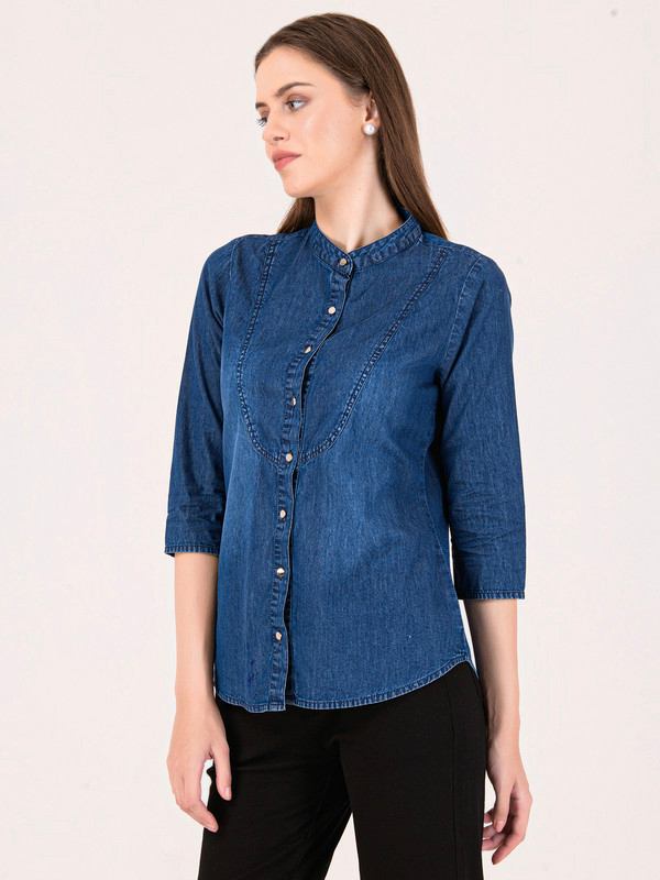 Albion Women D.Blue Smart Top