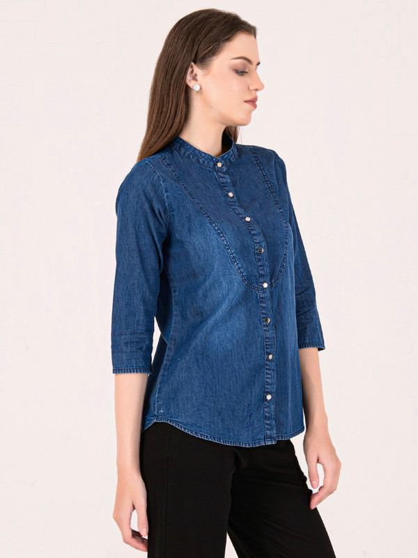 Albion Women D.Blue Smart Top