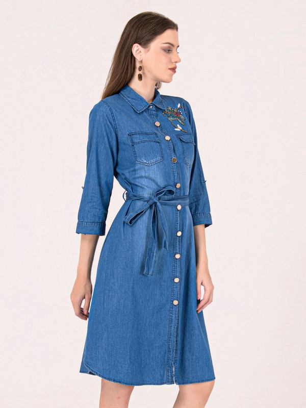 Albion Women Blue Smart Dress