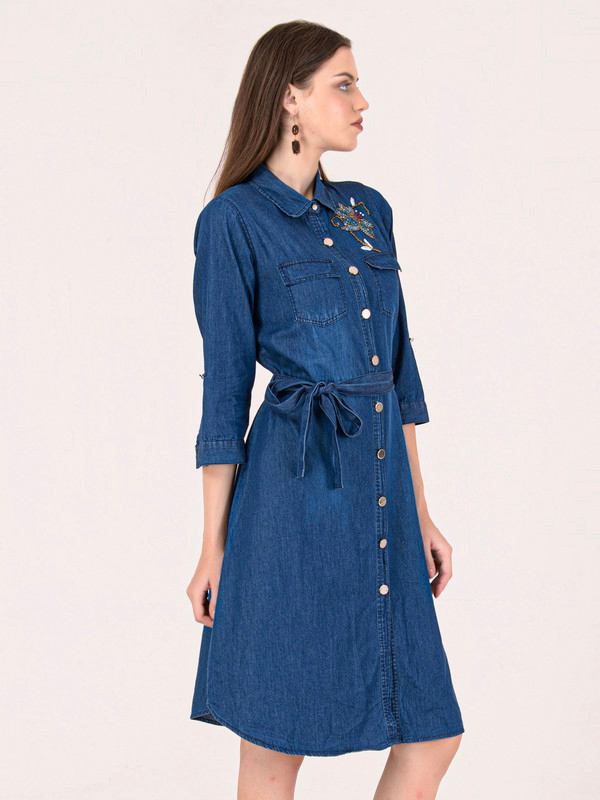 Albion Women Blue Smart Dress