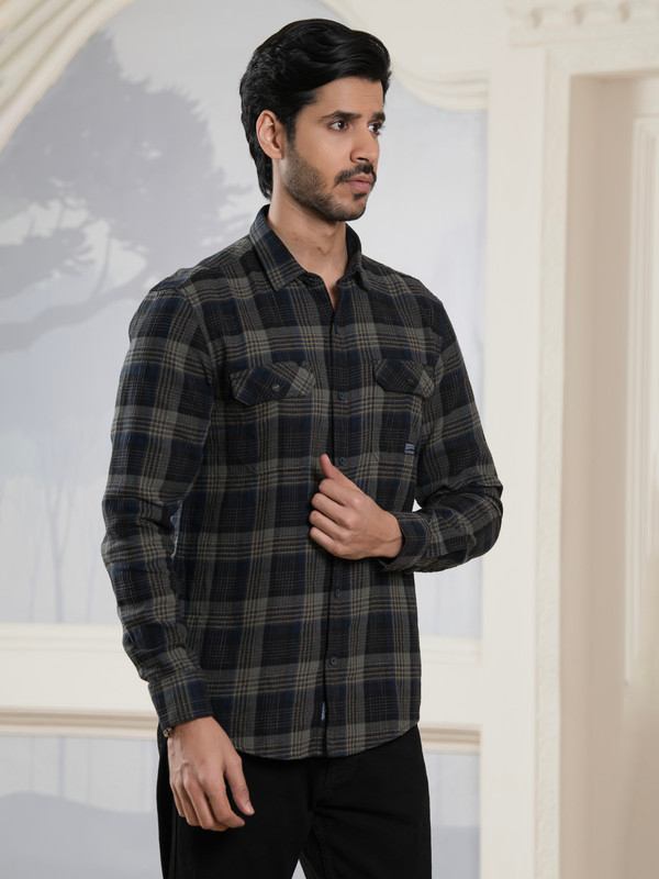 ALBION MENS MOF L OLIVE SHIRT