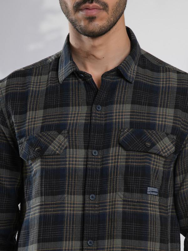 ALBION MENS MOF L OLIVE SHIRT