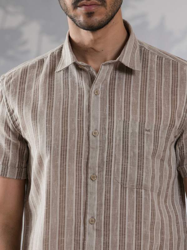 ALBION MENS MOF CHIKOO (RUST) SHIRT