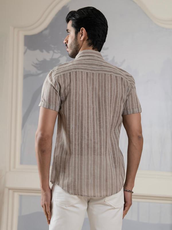 ALBION MENS MOF CHIKOO (RUST) SHIRT