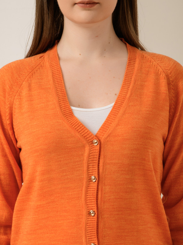 ALBION SMART ORANGE LADIES WINTER CARDIGAN