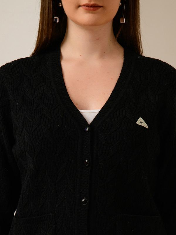 ALBION SMART BLACK LADIES WINTER CARDIGAN
