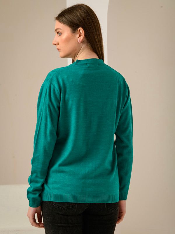 ALBION SMART SEA GREEN LADIES WINTER CARDIGAN