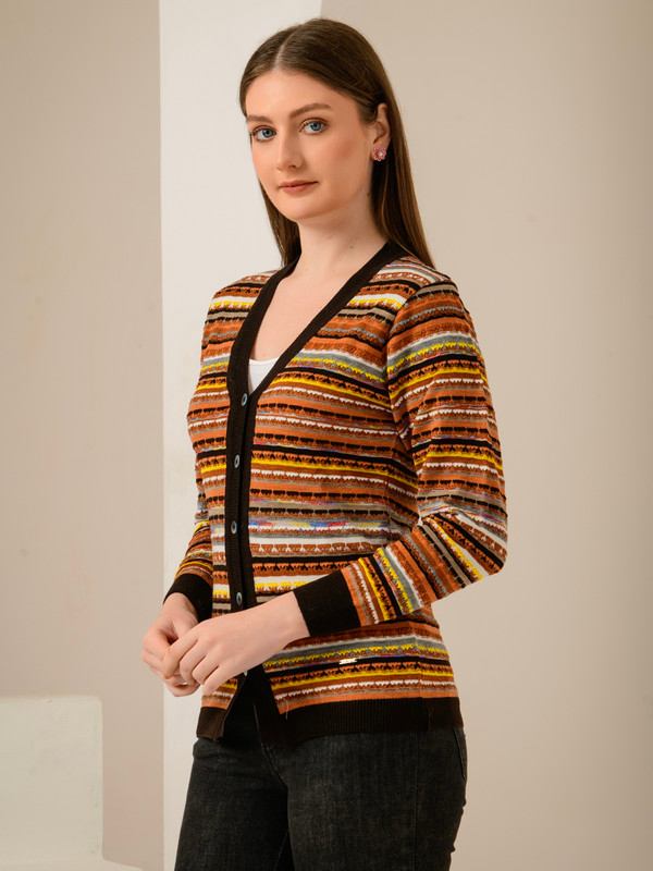 ALBION SMART MULTI LADIES WINTER CARDIGAN