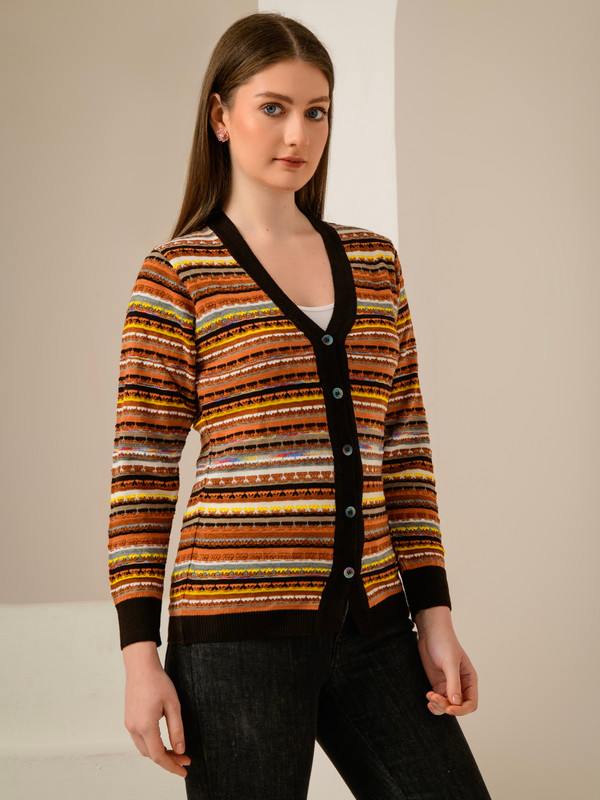 ALBION SMART MULTI LADIES WINTER CARDIGAN
