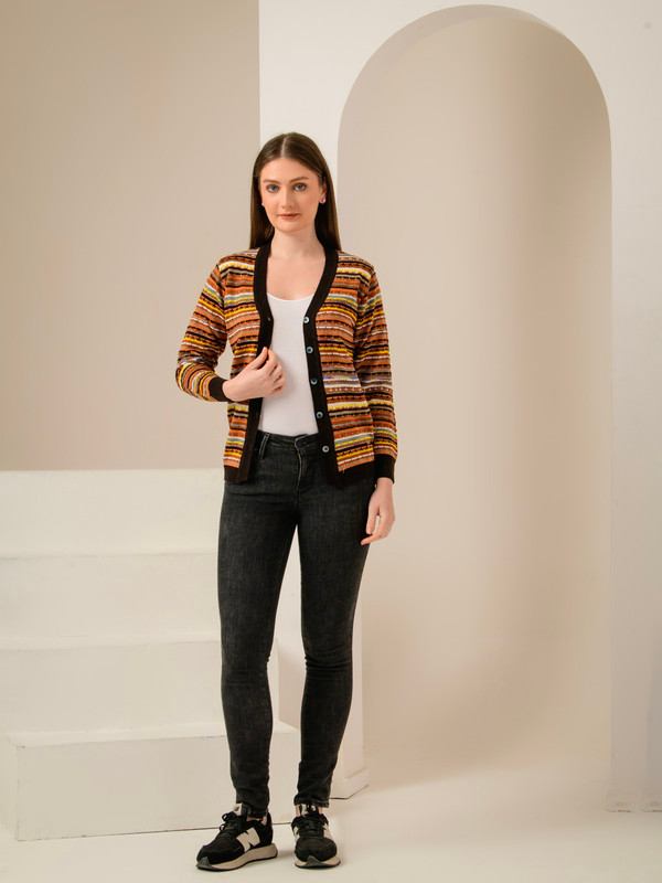 ALBION SMART MULTI LADIES WINTER CARDIGAN