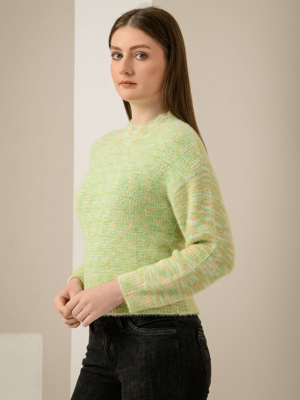ALBION SMART LIGHT GREEN LADIES WINTER TOP (WOOLEN)