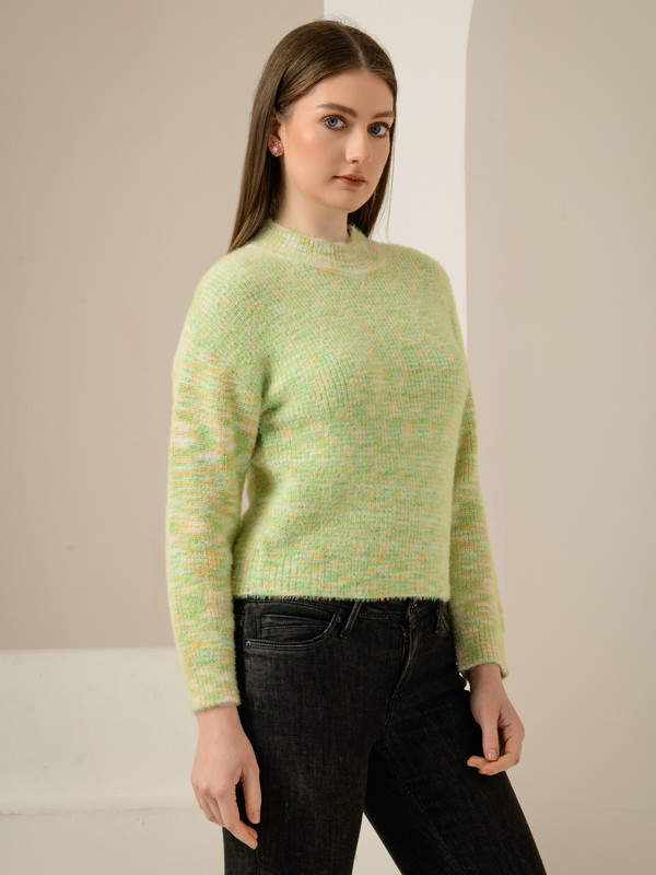 ALBION SMART LIGHT GREEN LADIES WINTER TOP (WOOLEN)