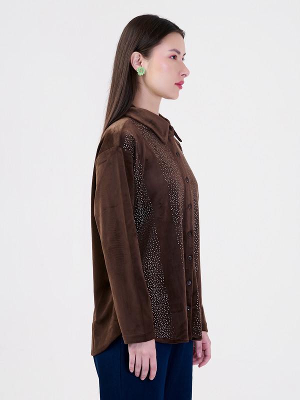 ALBION LADIES BROWN TOP