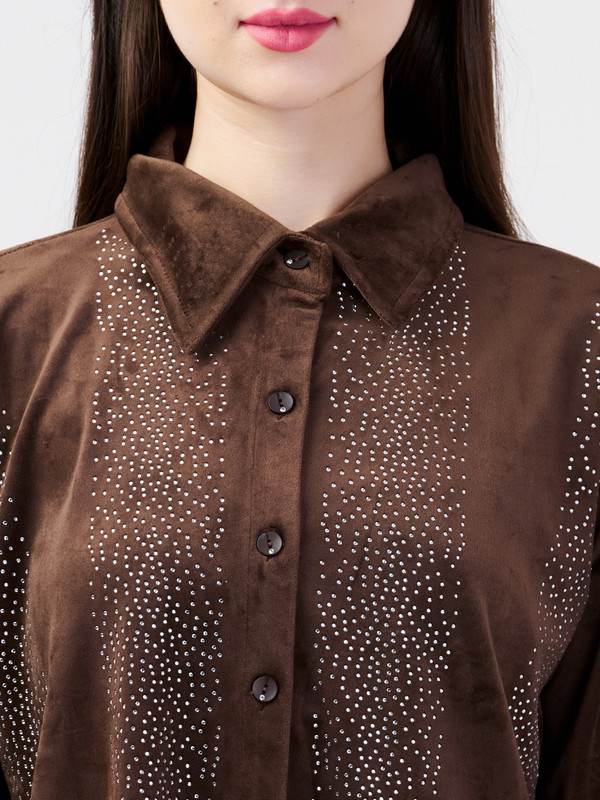 ALBION LADIES BROWN TOP