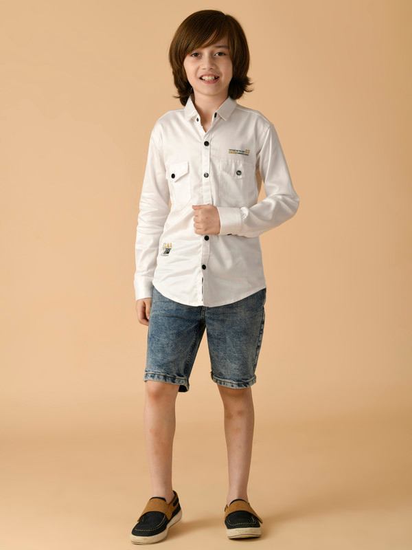 ALBION PREMIUM BOYS WHITE SHIRT