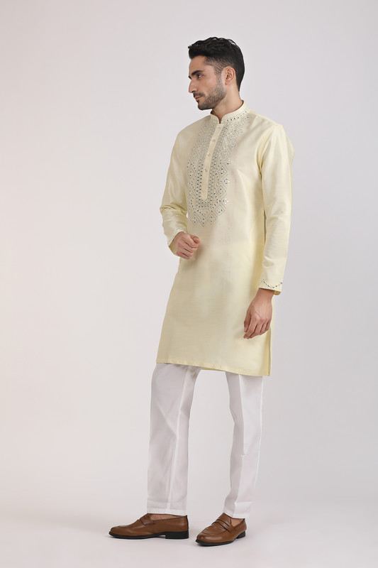 Albion Mens Primume Lemon Kurta Pyjama