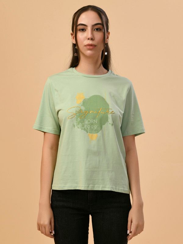 ALBION PREMIUM LADIES L.GREEN REGULAR T-SHIRT