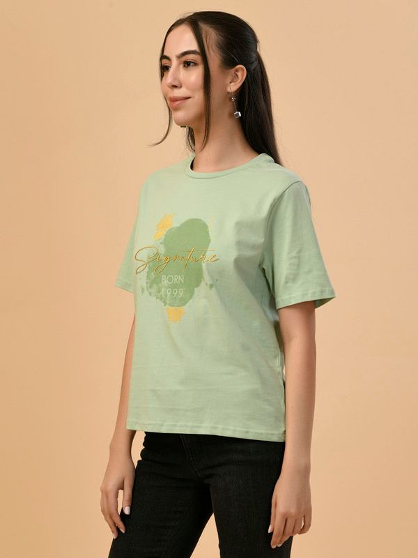 ALBION PREMIUM LADIES L.GREEN REGULAR T-SHIRT