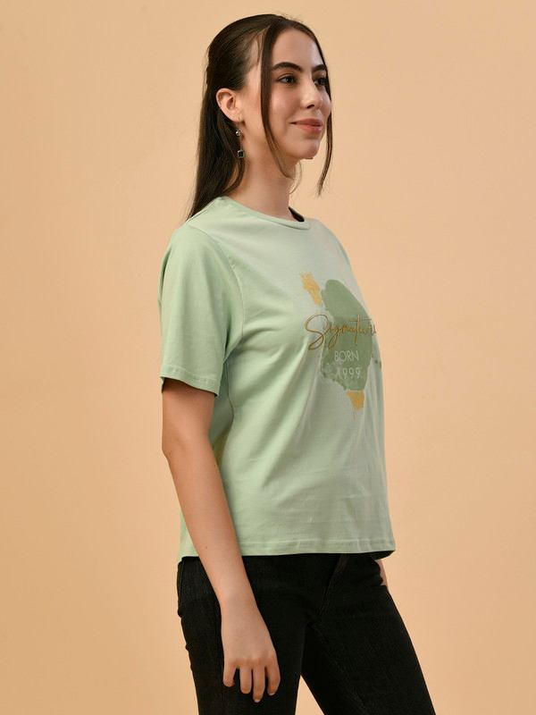 ALBION PREMIUM LADIES L.GREEN REGULAR T-SHIRT