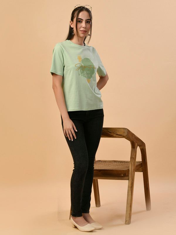 ALBION PREMIUM LADIES L.GREEN REGULAR T-SHIRT