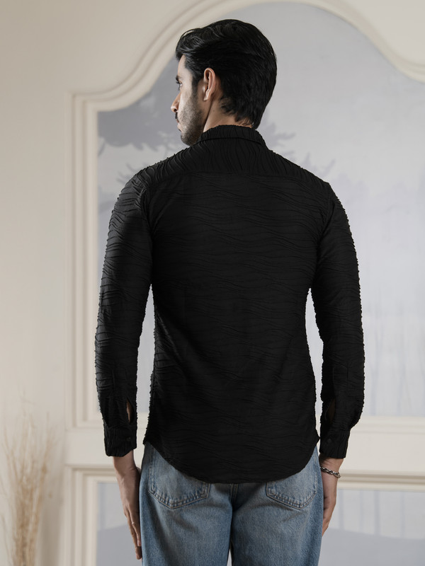ALBION MENS SMOKER BLACK SHIRT