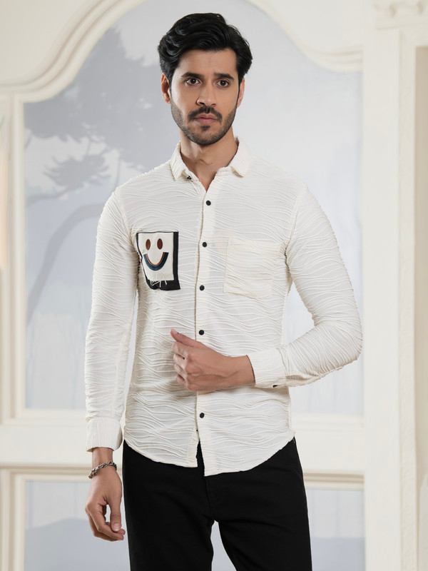 ALBION MENS SMOKER WHITE SHIRT