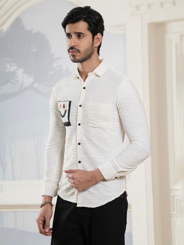 ALBION MENS SMOKER WHITE SHIRT