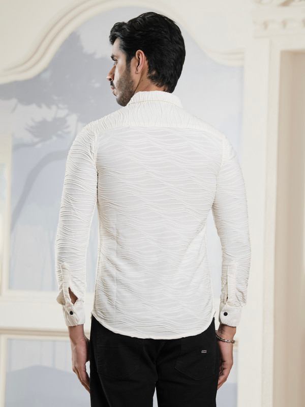 ALBION MENS SMOKER WHITE SHIRT