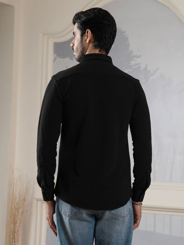 ALBION MENS SMOKER BLACK SHIRT