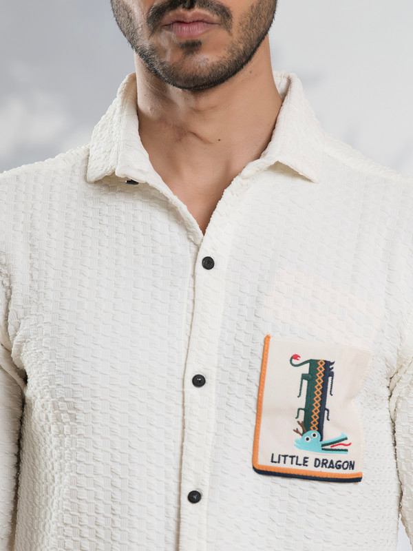 ALBION MENS SMOKER WHITE SHIRT