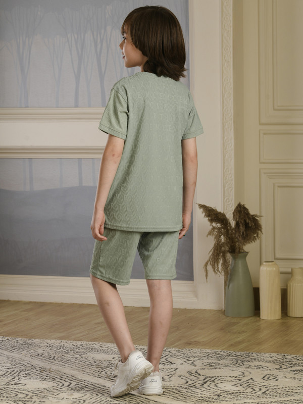 ALBION PREMIUM BOYS SET CARGON GREY COORD SET