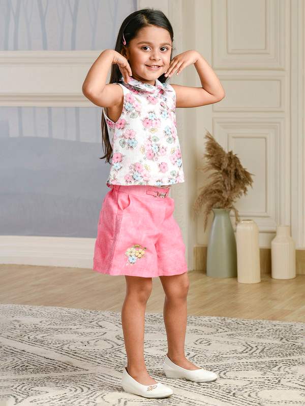 ALBION PREMIUM GIRLS SET LEMON MINT PINK SKIRT TOP