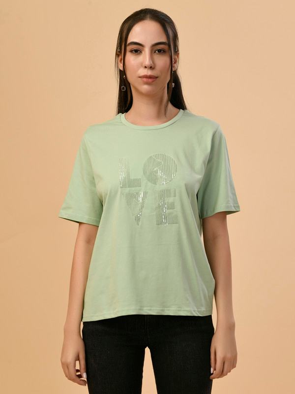 ALBION PREMIUM LADIES L.GREEN REGULAR T-SHIRT