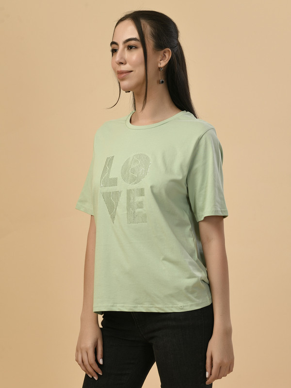 ALBION PREMIUM LADIES L.GREEN REGULAR T-SHIRT