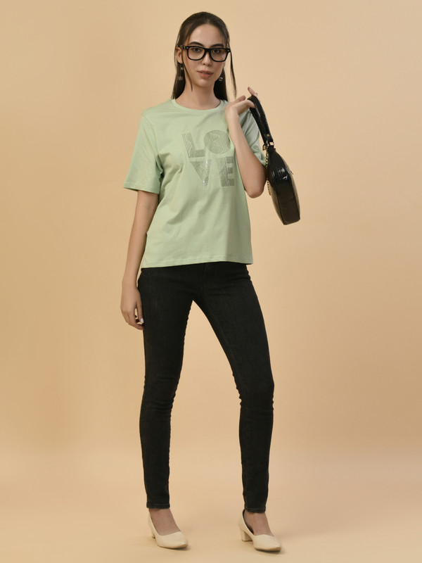 ALBION PREMIUM LADIES L.GREEN REGULAR T-SHIRT