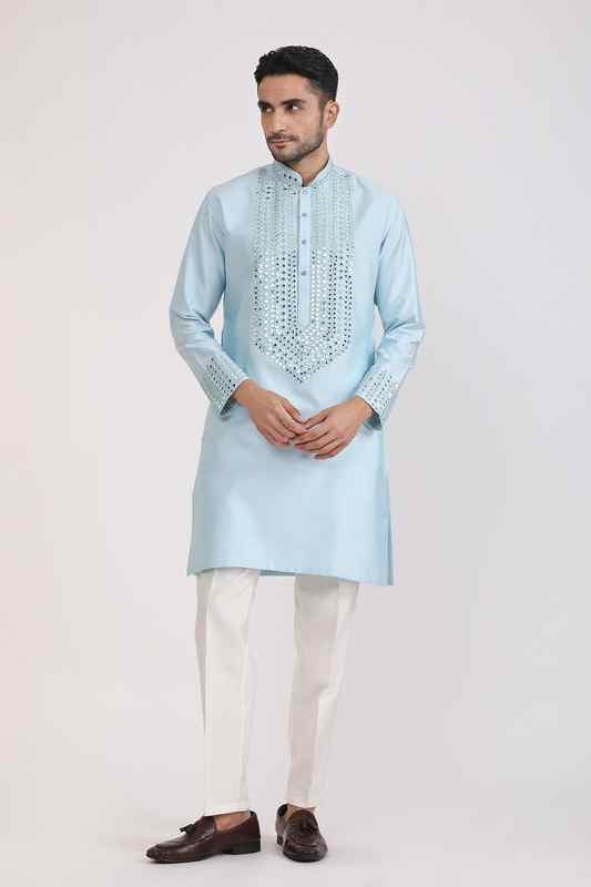 Albion Mens Primume Sky Kurta Pyjama